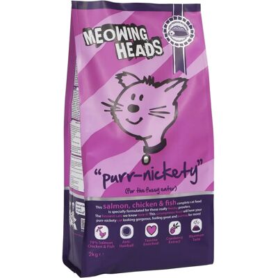 Meowing Heads Dry Cat Food - Salmon - 70% Fish and Chicken - No Artificial Flavours - Healthy Digestion - 1.5kg Meowing Heads Dry Cat Food - Salmon - 70% Fish and Chicken - No Artificial Flavours - Healthy Digestion - 1.5kg