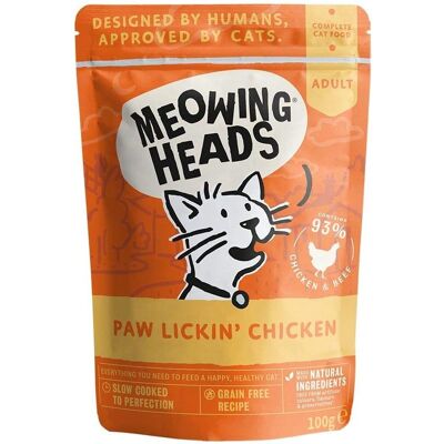 Meowing Heads Paw Lickin Chicken Wet Cat Food - 10 x 100g Meowing Heads Paw Lickin Chicken Wet Cat Food - 10 x 100g