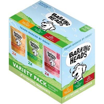Barking Heads Dog Wet Food Variety Pack - 6 x 300g Barking Heads Dog Wet Food Variety Pack - 6 x 300g
