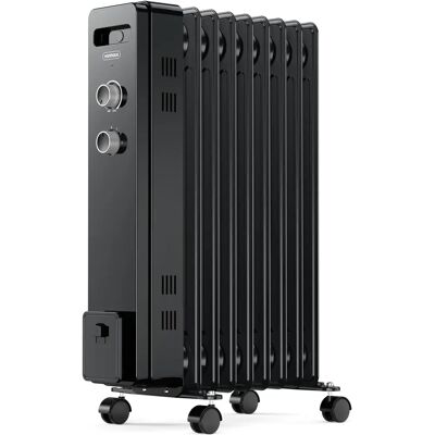 Vonhaus 9 Fin Oil Filled Radiator - Portable Electric Heater - 2000W Vonhaus 9 Fin Oil Filled Radiator - Portable Electric Heater - 2000W