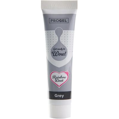Rainbow Dust Progel 25g - Gris - Gel de décoration pour gâteaux - Publicité Rainbow Dust Progel 25g - Gris - Gel de décoration pour gâteaux - Publicité
