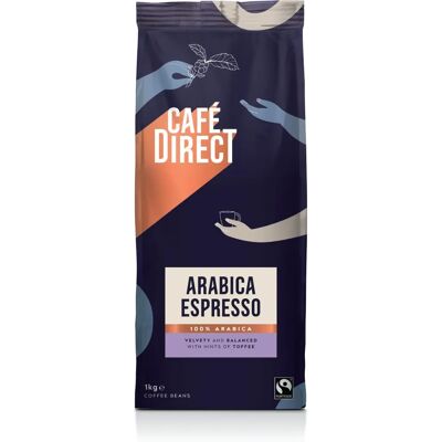 CAFÉDIRECT Arabica Espresso Whole Bean - Coffee Beans CAFÉDIRECT Arabica Espresso Whole Bean - Coffee Beans