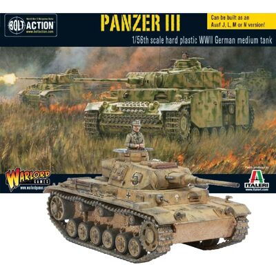 Kit plastique Panzer III - Extension de jeu de figurines Warlord Games - Publicité Kit plastique Panzer III - Extension de jeu de figurines Warlord Games - Publicité