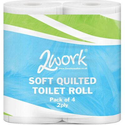 2Work JAN03090 Toilet Paper - 2-Ply Quilted 300 Sheets (40 Pack) 2Work JAN03090 Toilet Paper - 2-Ply Quilted 300 Sheets (40 Pack)