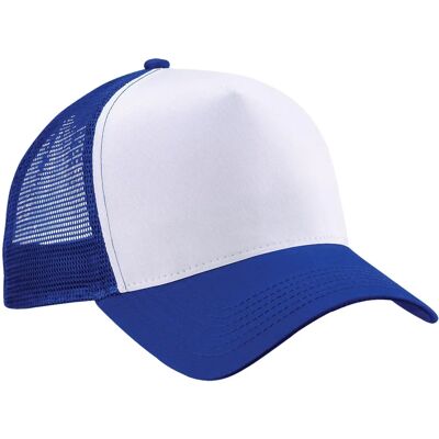 Beechfield Snapback Trucker Cap - Unisex - Zweifarbig - 5 Paneele Hell Royal/Weiß Beechfield Snapback Trucker Cap - Unisex - Zweifarbig - 5 Paneele Hell Royal/Weiß