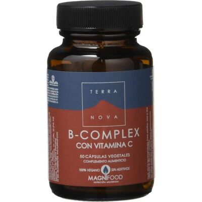 Terra Nova Complexo de B com Vitamina C - Vegicaps - Suplementos alimentares Terra Nova Complexo de B com Vitamina C - Vegicaps - Suplementos alimentares
