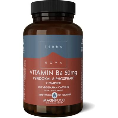 Terranova Vitamin B6 50mg - Vegetarian Capsules - Supports Immune & Hormonal Health Terranova Vitamin B6 50mg - Vegetarian Capsules - Supports Immune & Hormonal Health
