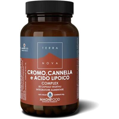Terra Nova Cromo Cannella Acido Lipoico Vegicaps 50 - Integratore alimentare Terra Nova Cromo Cannella Acido Lipoico Vegicaps 50 - Integratore alimentare