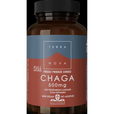 Terranova Organic Chaga 500mg Vegicaps - Supplements Terranova Organic Chaga 500mg Vegicaps - Supplements