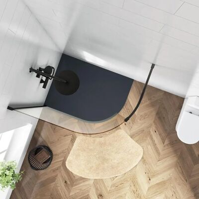 Allure Bath Fashions - Curved Bath Mat - Stone Allure Bath Fashions - Curved Bath Mat - Stone
