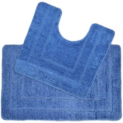 Allure Bath Fashions - Lisa Border - Cornish blue - Bath Mat Allure Bath Fashions - Lisa Border - Cornish blue - Bath Mat
