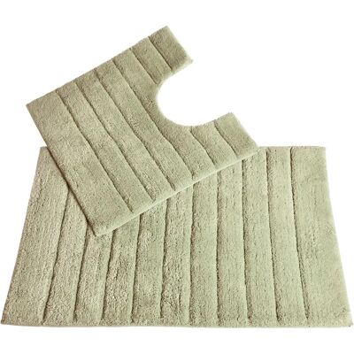 Allure Bath Fashions Sage Green Luxury Bath Mat & Pedestal - Bath Set Allure Bath Fashions Sage Green Luxury Bath Mat & Pedestal - Bath Set