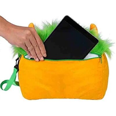 Bookmonster Deluxe Luca - Lesekissen - orange/grün/weiß - für Bücher, Tablets, E-Reader Bookmonster Deluxe Luca - Lesekissen - orange/grün/weiß - für Bücher, Tablets, E-Reader