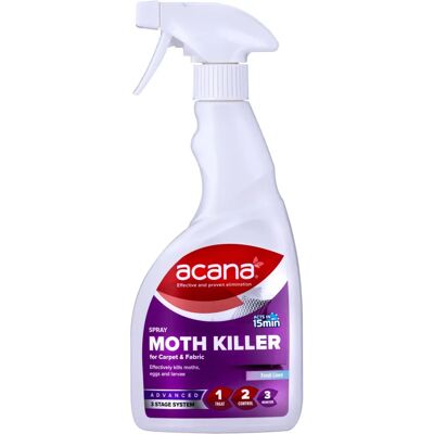 Acana Carpet & Fabric Moth Killer & Freshener - Fresh Linen - Moth Control Acana Carpet & Fabric Moth Killer & Freshener - Fresh Linen - Moth Control