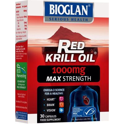Bioglan Max Strength Red Krill Oil - 30 Capsules Bioglan Max Strength Red Krill Oil - 30 Capsules