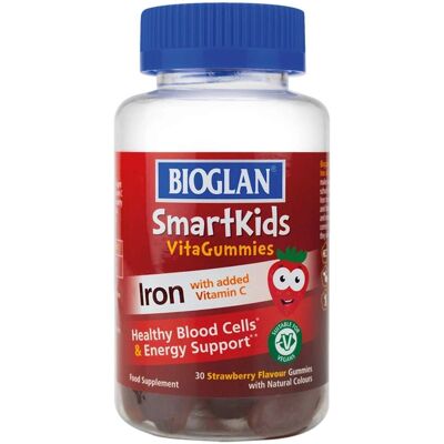 Bioglan SmartKids Iron Gummies - Vitamin C Strawberry Support Bioglan SmartKids Iron Gummies - Vitamin C Strawberry Support