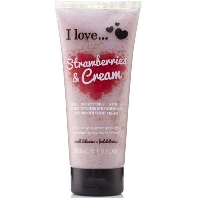 Ich liebe Erdbeeren & Sahne exfolierende Dusch-Smoothie (200 ml) Ich liebe Erdbeeren & Sahne exfolierende Dusch-Smoothie (200 ml)