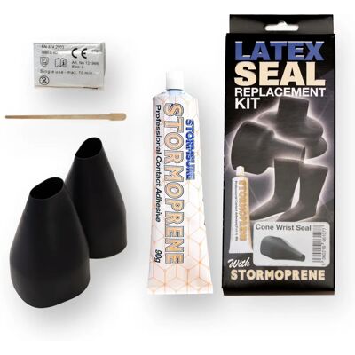 Kit de réparation de joint de poignet en latex Stormsure - Forme conique, Fabriqué au Royaume-Uni - Publicité Kit de réparation de joint de poignet en latex Stormsure - Forme conique, Fabriqué au Royaume-Uni - Publicité