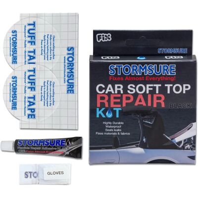 Stormsure Black Car Soft Top Roof - Repair Kit Stormsure Black Car Soft Top Roof - Repair Kit