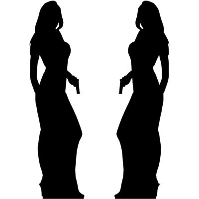 Iconicgreats Secret Agent Girl - Double Pack Silhouette Cardboard Cutout - 183cm Tall Iconicgreats Secret Agent Girl - Double Pack Silhouette Cardboard Cutout - 183cm Tall