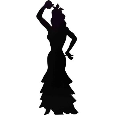 Star Cutouts Flamenco Dancer Silhouette - Decorative Wall Hanging Star Cutouts Flamenco Dancer Silhouette - Decorative Wall Hanging