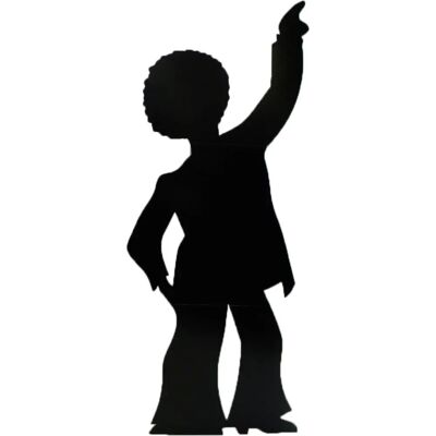 Iconicgreats Male Disco Dancer Silhouette Cardboard Cutout - Party Prop Iconicgreats Male Disco Dancer Silhouette Cardboard Cutout - Party Prop