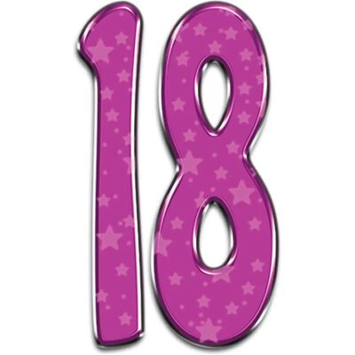 HobbyLinc Giant Number 18 Cardboard Stand-up - Decorative Figure HobbyLinc Giant Number 18 Cardboard Stand-up - Decorative Figure