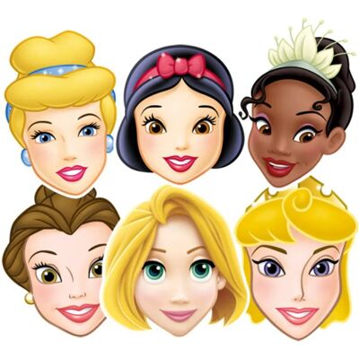 Disney Princess Paper Masks - 6 Pack Disney Princess Paper Masks - 6 Pack