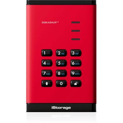 iStorage diskAshur3 SSD - 16TB Red - External SSD iStorage diskAshur3 SSD - 16TB Red - External SSD
