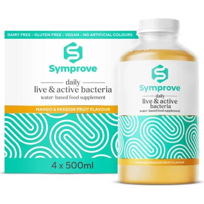Symprove Mango and Passionfruit Probiotic Drink - 4 x 500ml Symprove Mango and Passionfruit Probiotic Drink - 4 x 500ml
