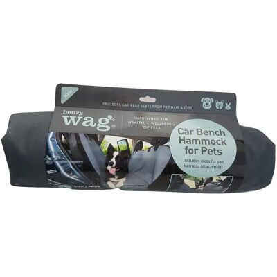 Henry Wag Pet Car Bench Hammock - Grey/Black - 145x130cm - Pet Car Hammock Henry Wag Pet Car Bench Hammock - Grey/Black - 145x130cm - Pet Car Hammock