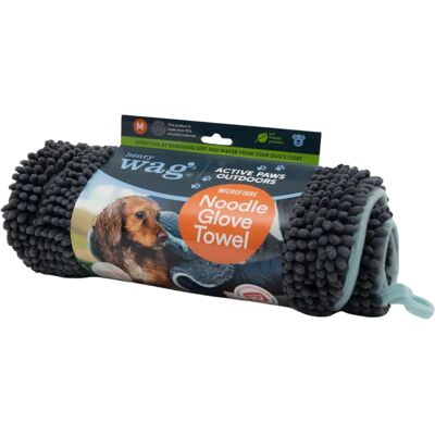 Henry Wag Microfibre Glove Towel - Blue/Grey - Pet Towel Henry Wag Microfibre Glove Towel - Blue/Grey - Pet Towel