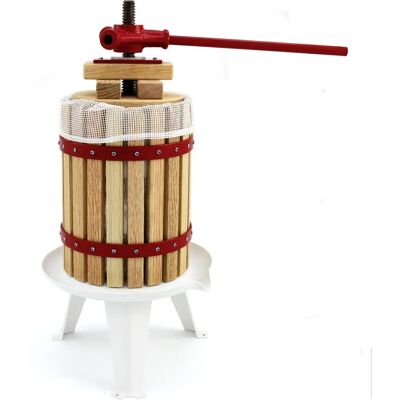 MonsterShop Prensa de Frutas de 6 Litros de Roble Macizo y Acero Manual Incluye 3 Bolsas de Filtrado Kukoo Natural Tamaño Único MonsterShop Prensa de Frutas de 6 Litros de Roble Macizo y Acero Manual Incluye 3 Bolsas de Filtrado Kukoo Natural Tamaño Único