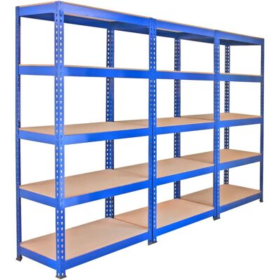 Monster Racking - Sininen 3-Taso Hyllyjärjestelmä - Teräs 5 Taso Monster Racking - Sininen 3-Taso Hyllyjärjestelmä - Teräs 5 Taso