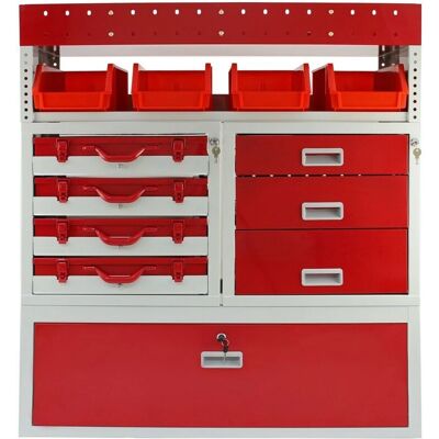 Sistema de Estantería Roja Monster para Furgoneta - Almacenamiento Seguro Sistema de Estantería Roja Monster para Furgoneta - Almacenamiento Seguro