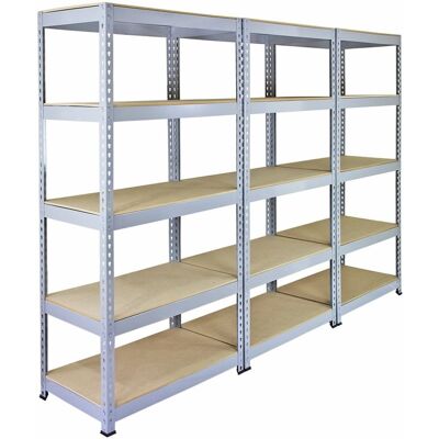 Monster Graues Stahl-Garagenschrank - 3-stufige Regale 90cm Monster Graues Stahl-Garagenschrank - 3-stufige Regale 90cm