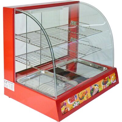 KuKoo - 60cm Wide Glass Food Warmer - Red KuKoo - 60cm Wide Glass Food Warmer - Red