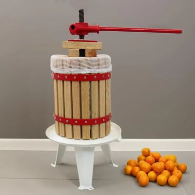 MonsterShop Prensa de Frutas de 18 Litros de Roble Sólido y Acero Manual Spindle Incluye 3 Bolsas de Filtrado Kukoo Natural Talla Única MonsterShop Prensa de Frutas de 18 Litros de Roble Sólido y Acero Manual Spindle Incluye 3 Bolsas de Filtrado Kukoo Natural Talla Única
