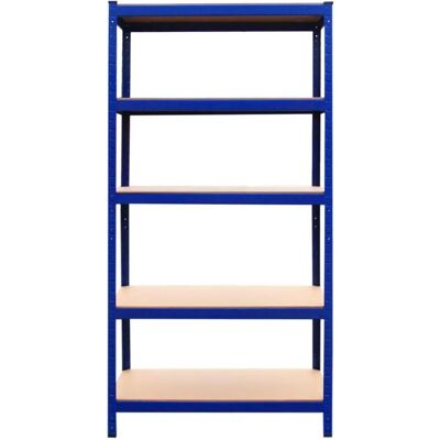 Monster Cable T-Rax Blue Garage Shelving - 5 Tier 90x45x180cm Monster Cable T-Rax Blue Garage Shelving - 5 Tier 90x45x180cm
