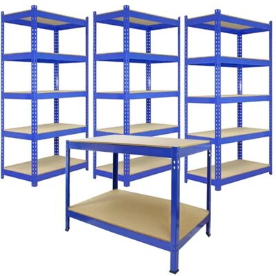 Monster Racking 90cm Blue Shelving & Workbench - Heavy Duty Storage Monster Racking 90cm Blue Shelving & Workbench - Heavy Duty Storage