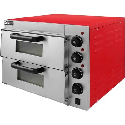 KuKoo 16" Twin Deck - Red - Electric Pizza Oven KuKoo 16" Twin Deck - Red - Electric Pizza Oven