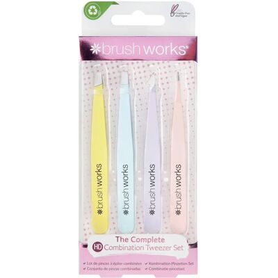 Brushworks Tweezer Set - Multi-purpose Precision Grooming Brushworks Tweezer Set - Multi-purpose Precision Grooming
