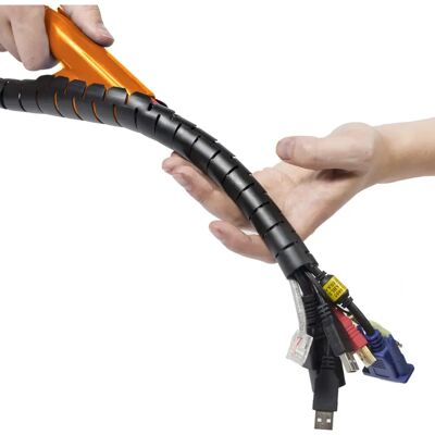 D-Line Kabel Organizer - 2,5 m, 25 mm, Schwarz D-Line Kabel Organizer - 2,5 m, 25 mm, Schwarz