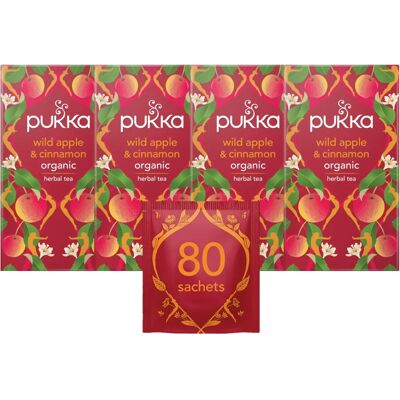 Pukka Wild Apple & Cinnamon Herbal Tea - Organic, Fairtrade Pukka Wild Apple & Cinnamon Herbal Tea - Organic, Fairtrade