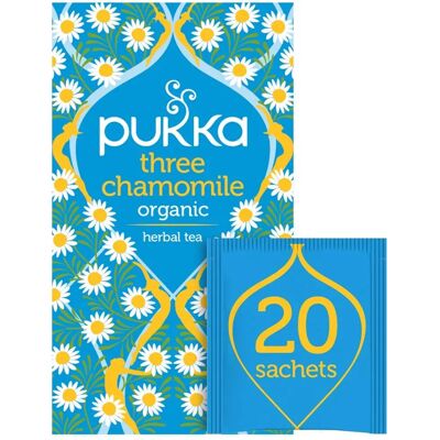 Pukka Herbs Organic Three Chamomile Tea - Relaxing Herbal Drink Pukka Herbs Organic Three Chamomile Tea - Relaxing Herbal Drink