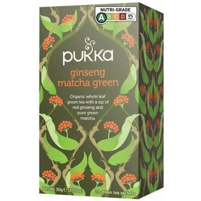 Pukka Organic Ginseng Matcha Green Tea - 20 Teabags x 4 Pack Pukka Organic Ginseng Matcha Green Tea - 20 Teabags x 4 Pack