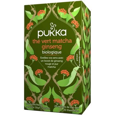 Pukka biologische matcha ginseng thee - 20 zakjes Pukka biologische matcha ginseng thee - 20 zakjes