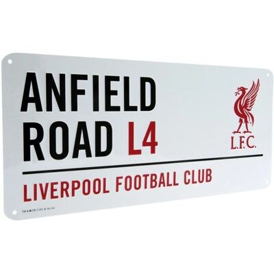 Panneau de rue officiel de Liverpool FC Anfield Road L4 - Multicolore - Publicité Panneau de rue officiel de Liverpool FC Anfield Road L4 - Multicolore - Publicité