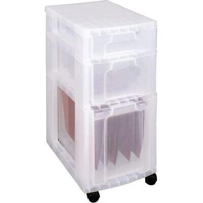 Really Useful Opbergertoren - 3 Laden - Polypropyleen - 7L, 12L, 25L Really Useful Opbergertoren - 3 Laden - Polypropyleen - 7L, 12L, 25L