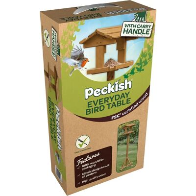 Peckish Model Bird Table - Wooden, Easy Assembly, Stable Base Peckish Model Bird Table - Wooden, Easy Assembly, Stable Base